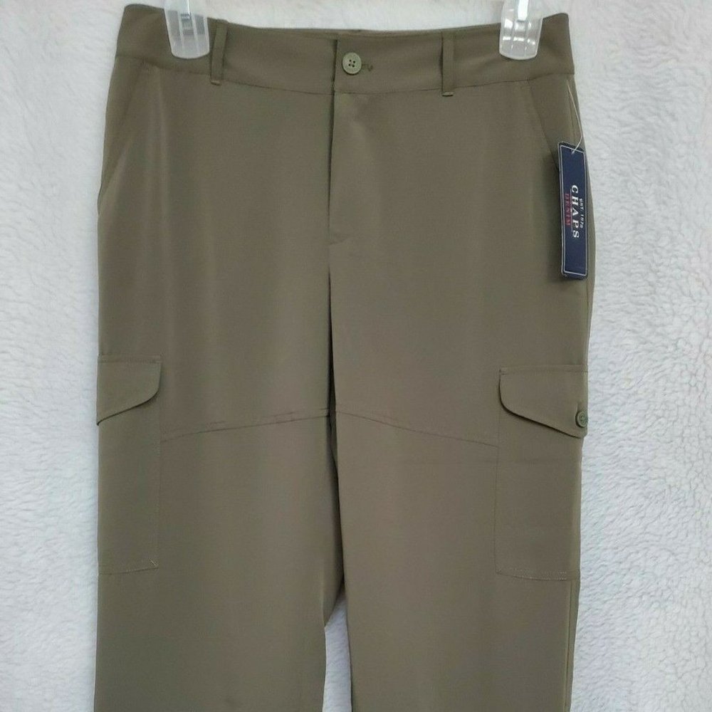 Chaps Denim NWT Desert Olive Green Capri Pants Size 6